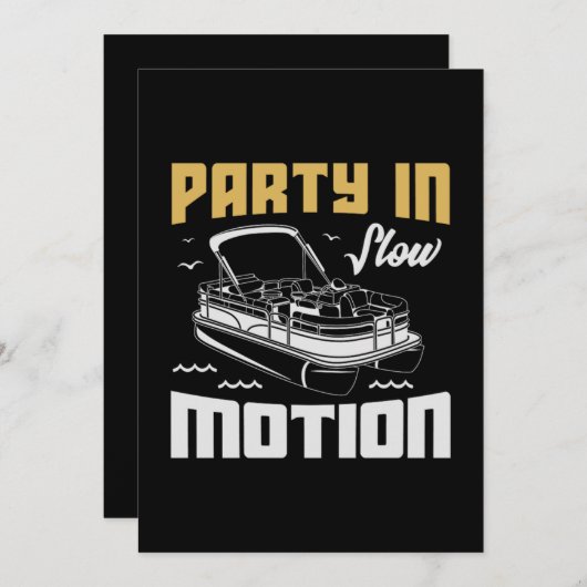 30.ボートファンのためのポンツーンボートの贈り物 セーブザデート (正面/裏面)