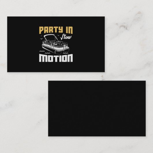 30.ボートファンのためのポンツーンボートの贈り物 名刺 (正面/裏面)