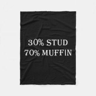 30% マッチョ 70% マフィン バレンタインジョーク フリースブランケット