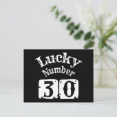 30 - ラッキーナンバー30 幸運 ポストカード (スタンド正面)