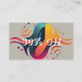 30%救の購入！ 割引カード (正面)