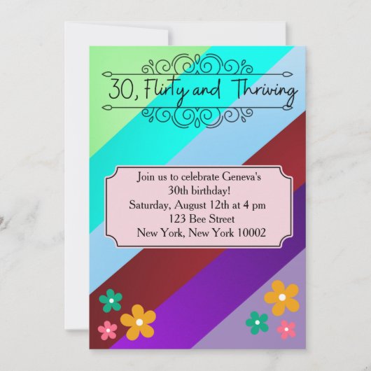 30、気のあるそぶりをした繁栄パーティの招待状 招待状 (正面)