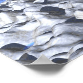 #30-01シアンアイスパス：瞑想的な雪原 ポスター (角)