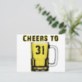 30 1への応援。 誕生日 カード (スタンド正面)