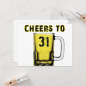 30 1への応援。 誕生日 カード (正面/裏面インサイチュ)