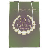 30/12thパールの結婚記念日抱き枕 ミディアムペーパーバッグ (裏面)