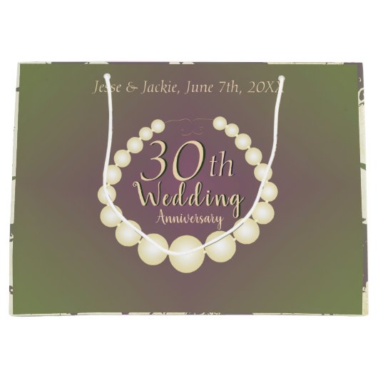 30/12th真珠周年記念抱き枕 ラージペーパーバッグ (正面)