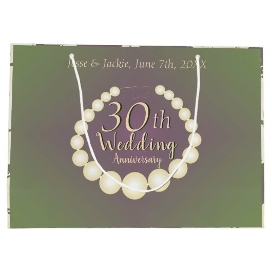 30/12th真珠周年記念抱き枕 ラージペーパーバッグ (裏面)