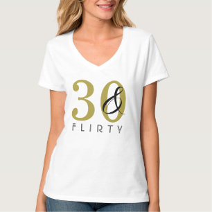 30 & 30歳気のあるそぶりをした誕生日金ゴールドブラック Tシャツ