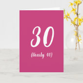 30 (40近おもしろいく)誕生日カード カード (黄色い花)