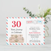 30 40 50大人の旅行アドベンチャーバースデーパーティー 招待状 (スタンド正面)