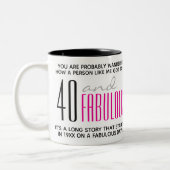 30/40/50/60、素晴らしい誕生日Mug-パーソナライズされた ツートーンマグカップ (左)
