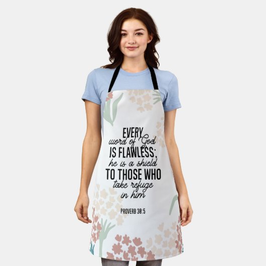 30:5聖書の聖句 エプロン (着用した状態)