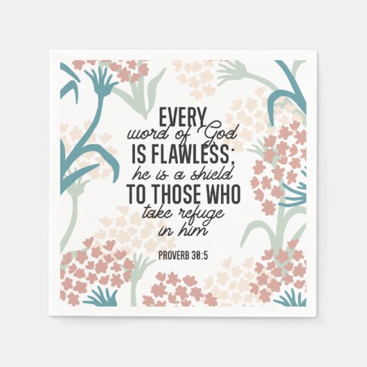 30:5聖書の聖句 スタンダードカクテルナプキン (正面)