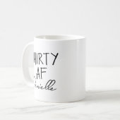 30 AF 30歳の誕生日おもしろいパーソナライズされた コーヒーマグカップ (正面左)