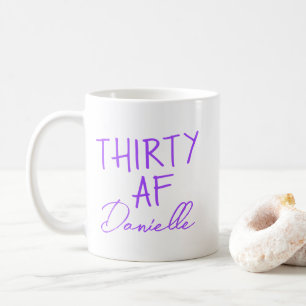 30 AF 30歳の誕生日おもしろいパーソナライズされた コーヒーマグカップ
