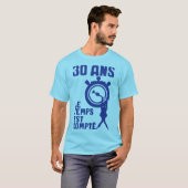 30 ans temps compte chronometre homme accroche ann tシャツ (正面フル)
