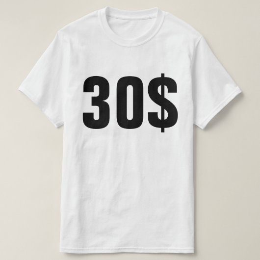 30$ AUX ECHETS Tシャツ (デザイン正面)