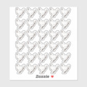 30 ClassyホワイトヴィンテージHen防水ラベル シール (シート)