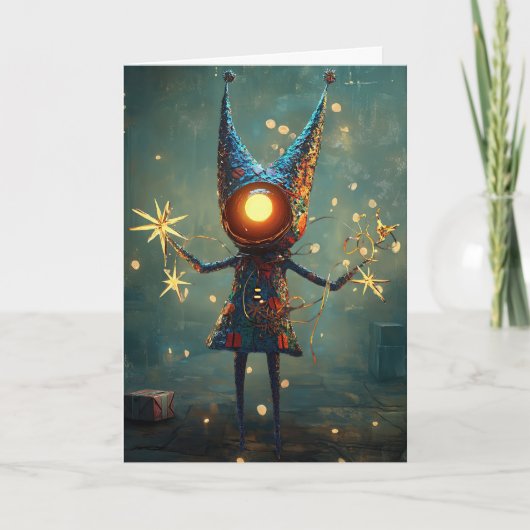 *~* 30 Cosmic Eyes Christmas Shine Love AP97 サンキューカード (正面)