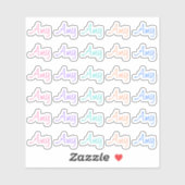 30 Custom Modern Short Name Word Initials Trendy シール (シート)