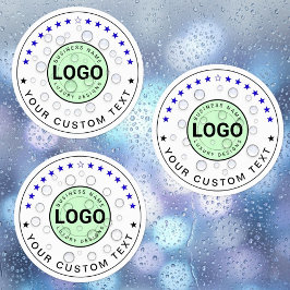 30 Custom Waterproof Stickers (Business Logo Name) ラベル