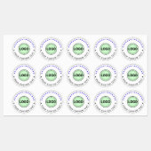 30 Custom Waterproof Stickers (Business Logo Name) ラベル (シート)
