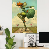 *~*30 FD2 Retro Whimsical Girl Art Vintage  ポスター (ホームオフィス)