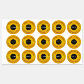 30 Luxury Businessロゴ、金ゴールド防水シール ラベル (シート)