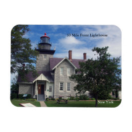 30 Mile Pointライトハウスの長方形マグネット マグネット