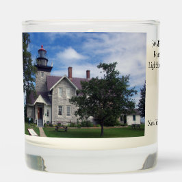 30 Mile Point Lighthouse glass candle