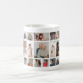 30 Photo collage template personalized コーヒーマグカップ (中央)