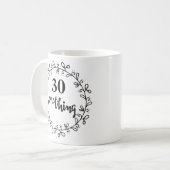 30 Something - 30歳おもしろいの誕生日とマグカップ コーヒーマグカップ (正面左)
