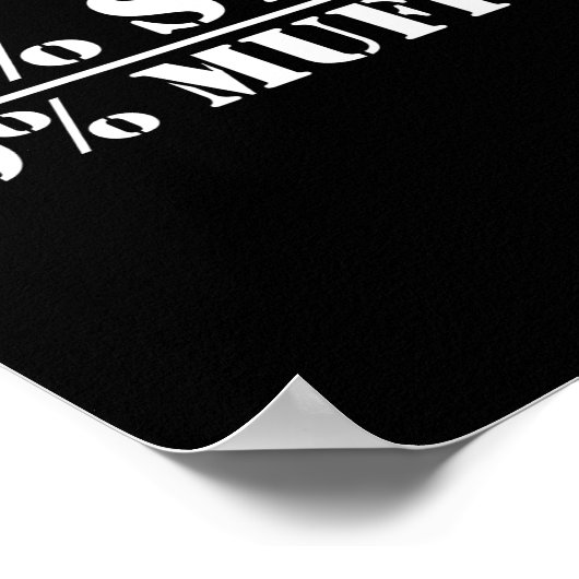 30% Stud 70% Muffin Funny Father's Day Valentines  ポスター (角)