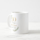 30 Things We Love About You 30歳の誕生日 コーヒーマグカップ (正面左)