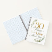 30 Things We Love About You 30歳の誕生日 ノートブック (内部)