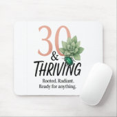 30 & Thriving – 多肉食とカブトムシ誕生日 マウスパッド (マウス)
