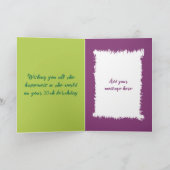 30 today写真年齢の名前を追加する緑の誕生日 カード (内部)