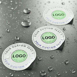 30 Waterproof Stickers (Business Logo, Brand Text) ラベル