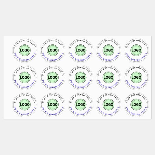 30 Waterproof Stickers (Business Logo, Brand Text) ラベル (シート)