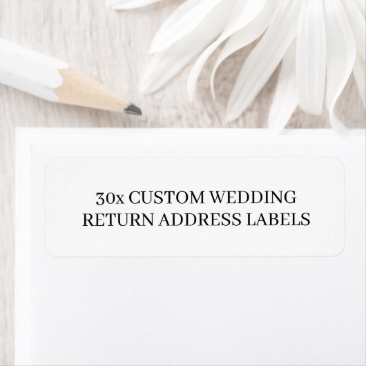 30 xエレガント標準カスタムウェディング差出人住所 ラベル (インサイチュ)