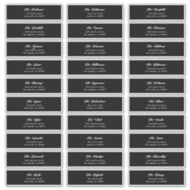 30 x個人ブラッククリームゲストエンベロープアドレス シール