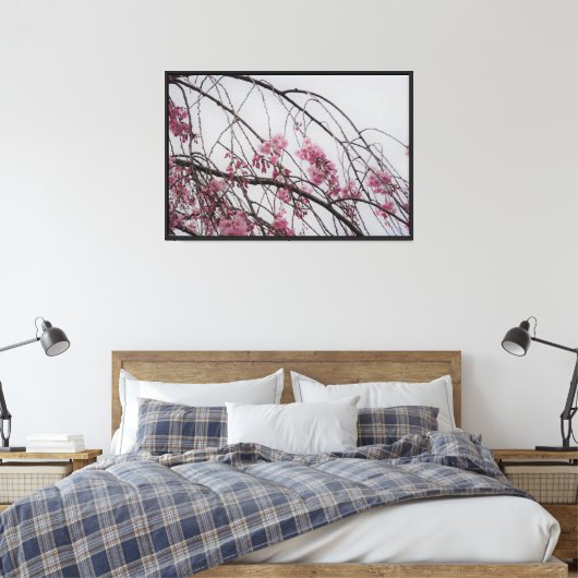 30"x20" 桜のつぼみ キャンバスプリント (インサイチュ (寝室))