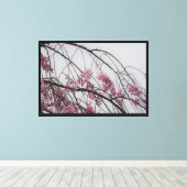 30"x20" 桜のつぼみ キャンバスプリント (インサイチュ (ウッドフロア))