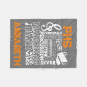 30"x40"スクールバンドスタジアム フリースブランケット (正面(横))