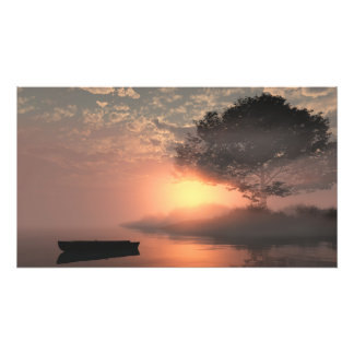 30" x 24" paper poster: "Misty Island" image フォトプリント