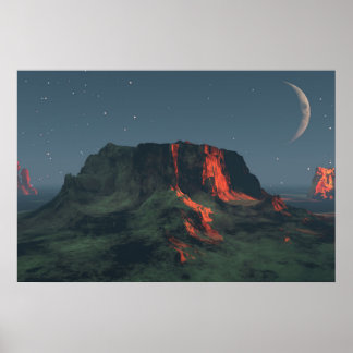 30" x 24" paper Poster w' "Desert Monuments" image ポスター