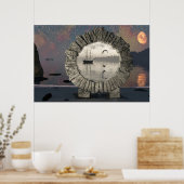 30" x 24" paper Poster w' "Portal in Time" image ポスター (キッチン)
