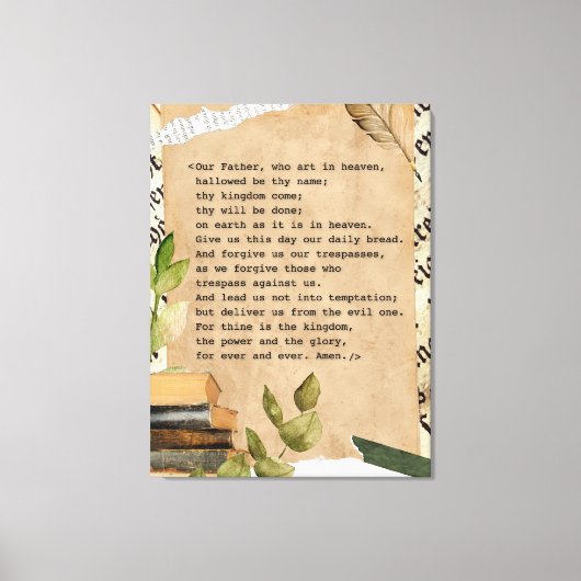 30 x 40キャンバス印刷 – 主の祈り キャンバスプリント (正面)