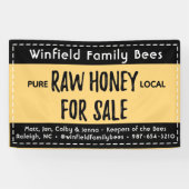 30 x 48インチファーマーズマーケットハニーテーブルバナーイエロー 横断幕 (横)